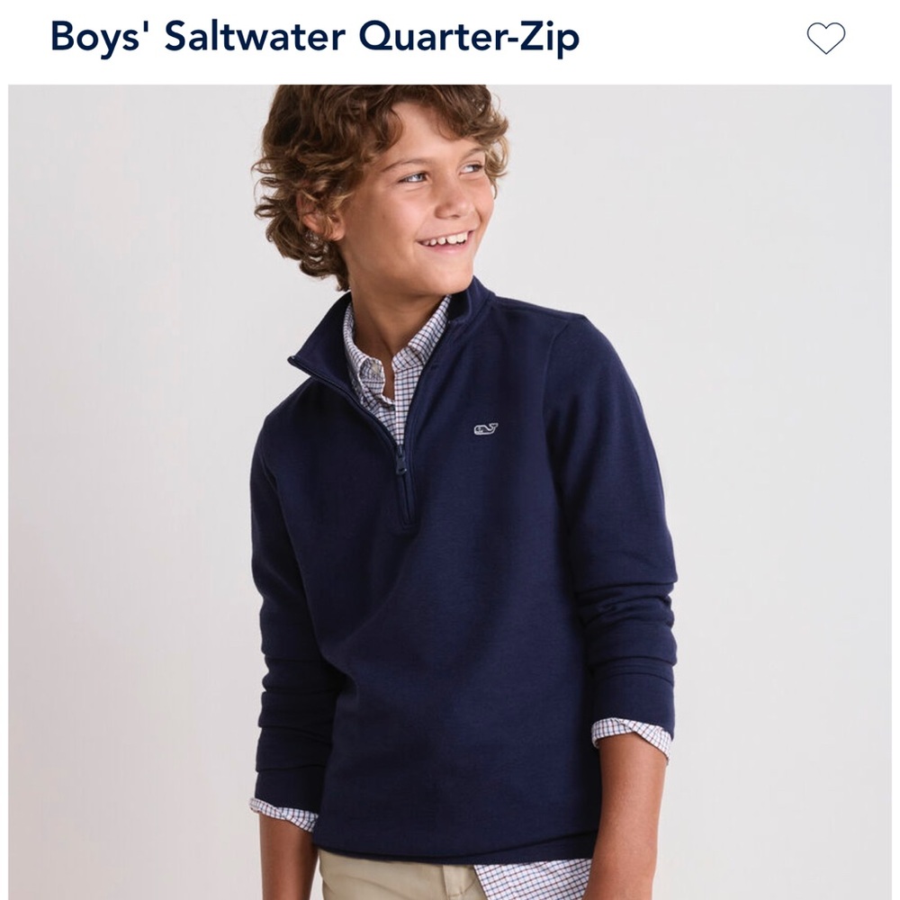 Vineyard Vines kids navy Zip-Up top